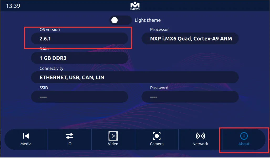 OS Version information in the Reference App